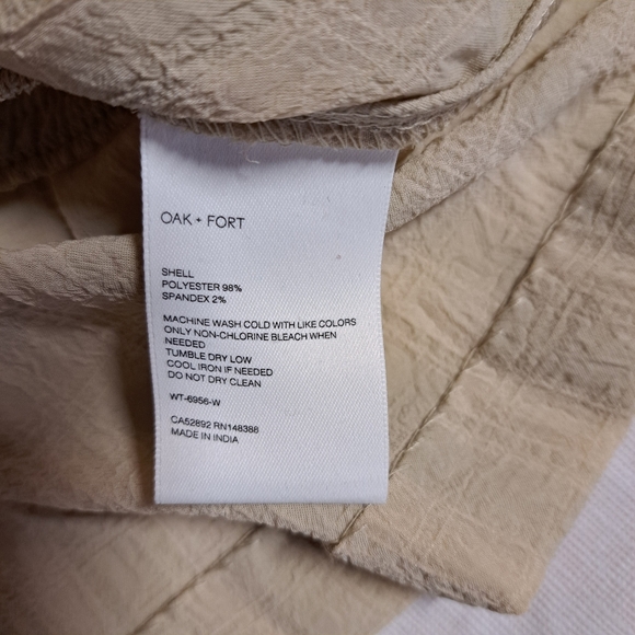 OAK + FORT Tie Front Crop Top  size M - Picture 6 of 8